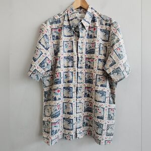 Vintage Reyn Spooner Dietrich Varez Golf Hawaiian Reverse Print Shirt Men's XXL